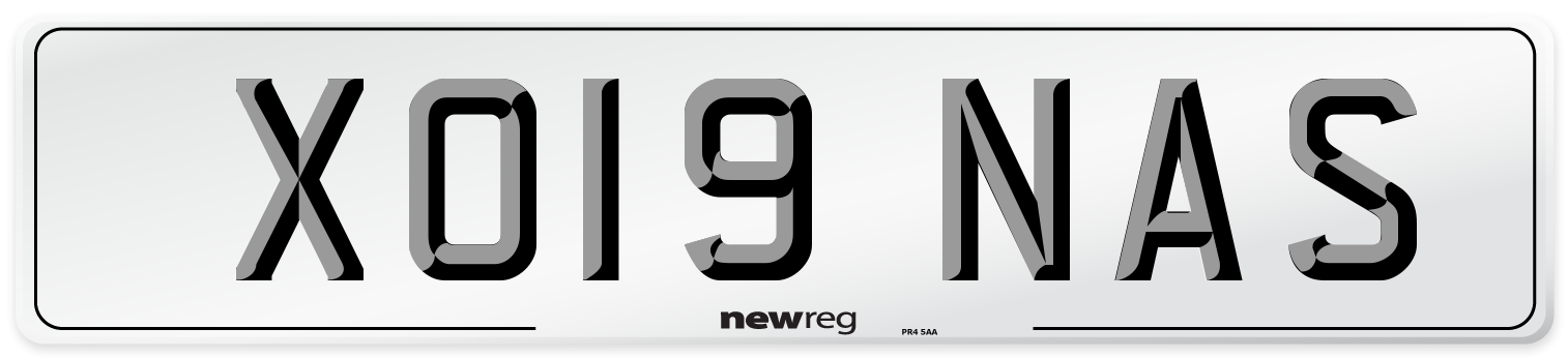 XO19 NAS Number Plate from New Reg